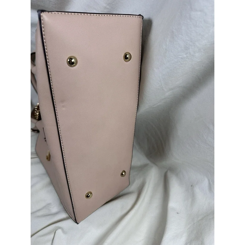 ALDO Blush Pink Quilted Tote Satchel Bag‎ Gold Hardware Chain Strap